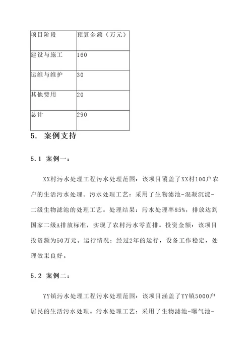 农村污水处理工程外包方案