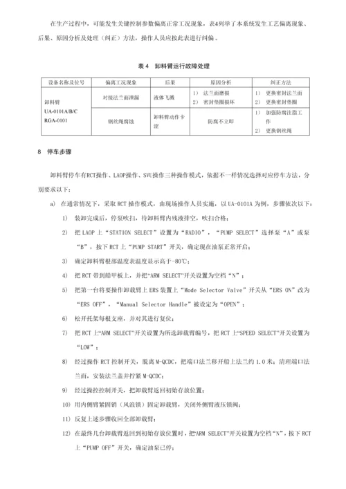 液化天然气设备卸料臂操作专项规程.docx