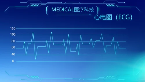 蓝色商务医疗科技工作总结动态PPT模板