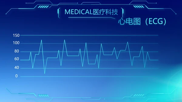 蓝色商务医疗科技工作总结动态PPT模板