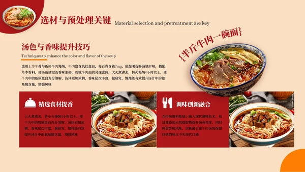 红色创意风宁夏美食介绍PPT模板