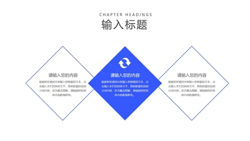 蓝色扁平风简约线条竞聘述职报告PPT模板