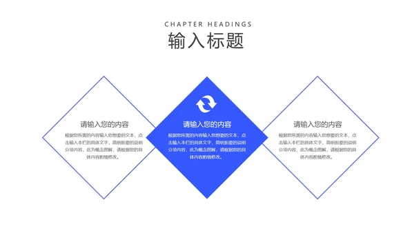 蓝色扁平风简约线条竞聘述职报告PPT模板