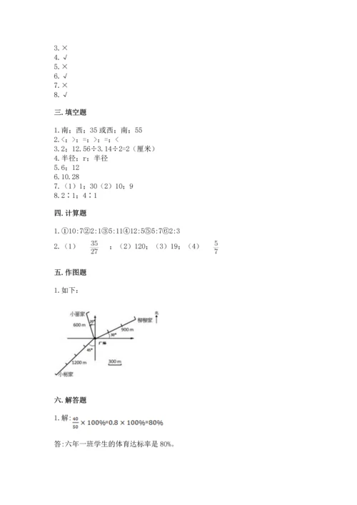 小学数学六年级上册期末测试卷及参考答案【培优】.docx