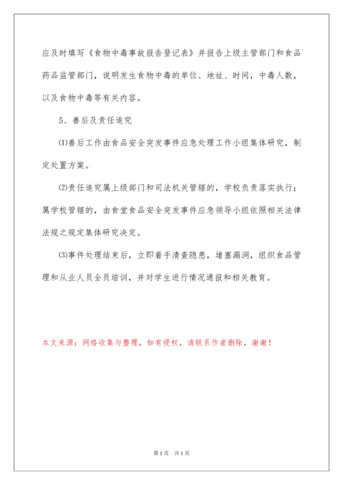 2022小学食品安全应急预案范文.docx