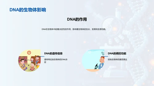 DNA探索初中讲座PPT模板