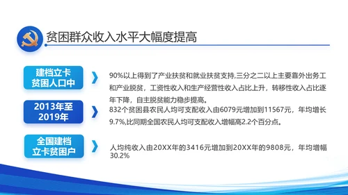 蓝色大气保障农民工工资动态PPT模板