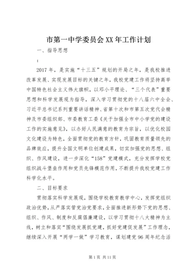 市第一中学委员会XX年工作计划.docx