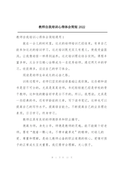 教师自我培训心得体会简短2022.docx