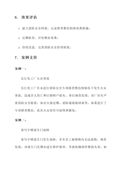 消防安全专项排查整治方案