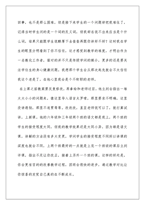 2022年教学实习报告