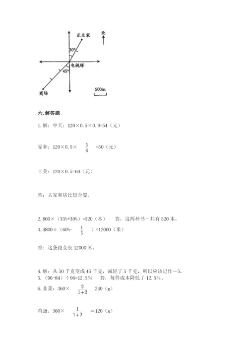 小升初六年级期末测试卷含答案（研优卷）.docx