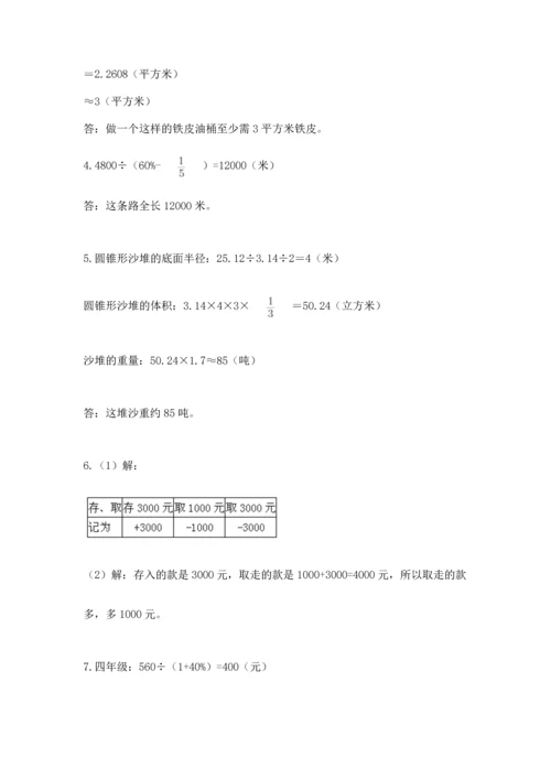六年级小升初数学解决问题50道（模拟题）.docx
