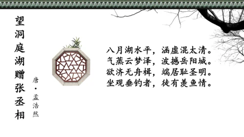 第三单元 课外古诗词诵读 望洞庭湖赠张丞相 课件