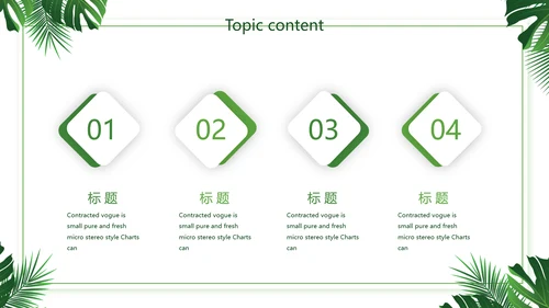 绿色小清新述职报告动态PPT模板