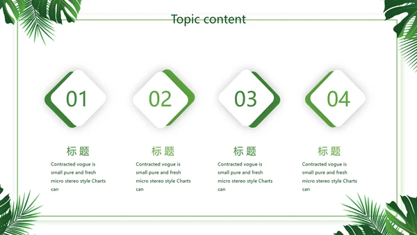 绿色小清新述职报告动态PPT模板