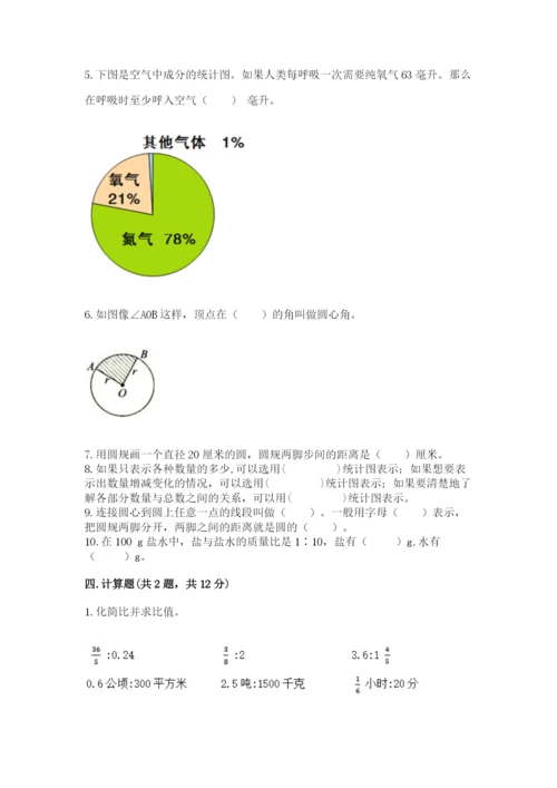 2022六年级上册数学期末考试试卷精品【易错题】.docx