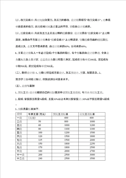 业务部工作管理规定