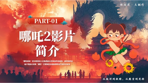 哪吒之魔童闹海哪吒精神学习通用PPT模板