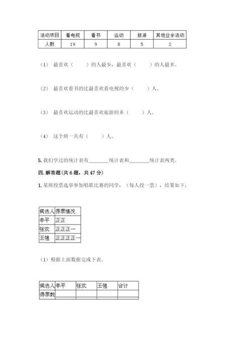 人教版二年级下册数学第一单元-数据收集整理-测试卷带答案【培优】.docx