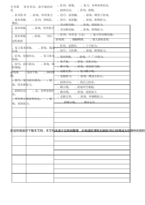 ☆小学一年级体育全套的教案已整理045212.docx