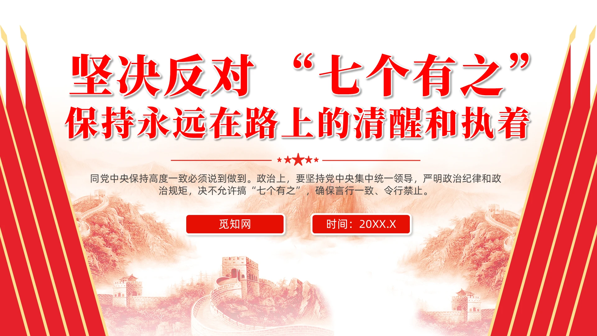 坚决反对“七个有之”党内政治生态专题党课PPT党建党课党政