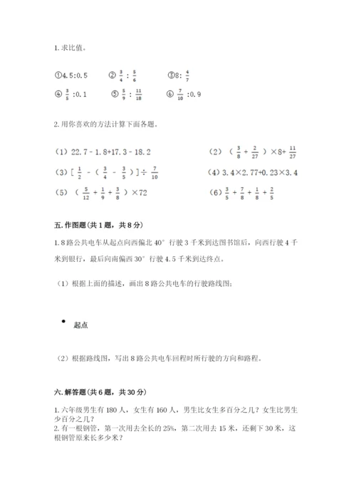人教版数学六年级上册期末测试卷（典优）word版.docx