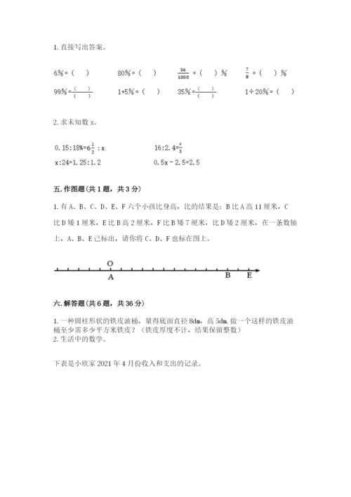 都兰县六年级下册数学期末测试卷及参考答案1套.docx