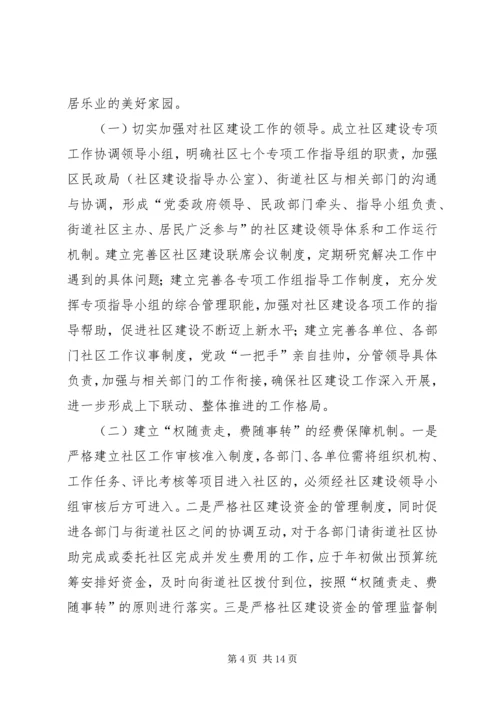 和谐社区建设工作的意见.docx