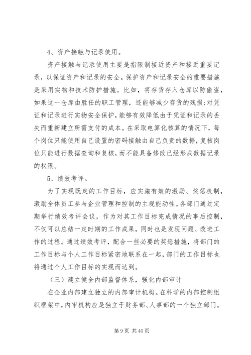 企业内部控制制度存在的问题及措施.docx