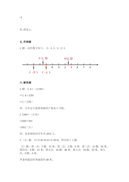 北京版小学六年级下册数学期末综合素养测试卷精品【达标题】.docx