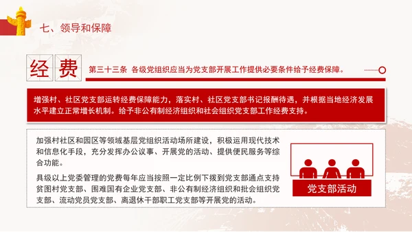 2024党支部标准化规范化《(中国共产党支部工作条例(试行)》党课ppt