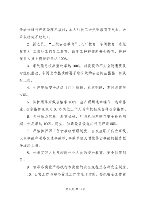 公司安全生产及消防目标责任书.docx