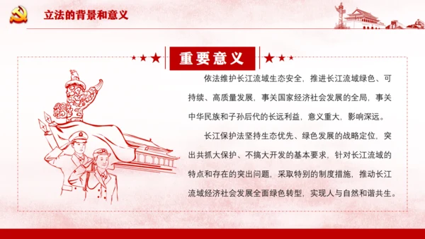 长江保护法通用PPT课件模板