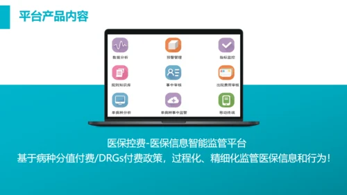 智慧医疗医保控费平台通用PPT模板