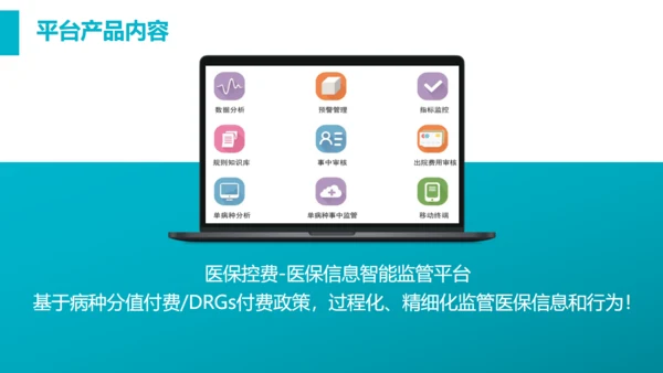 智慧医疗医保控费平台通用PPT模板