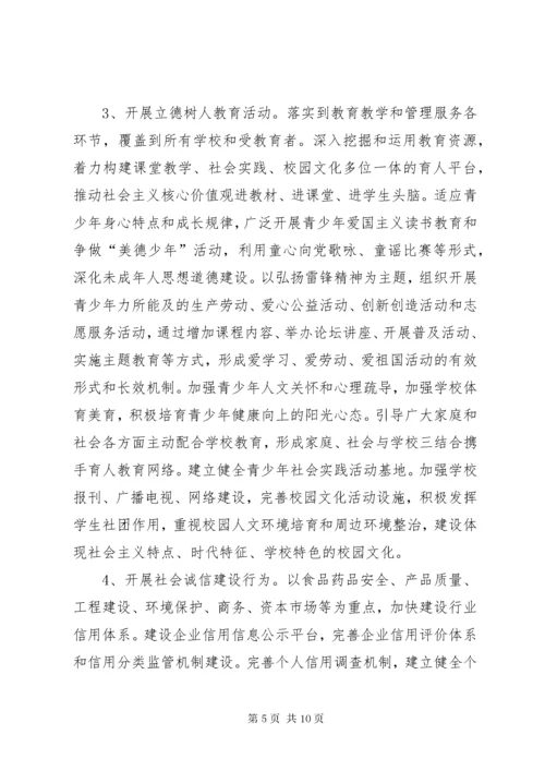 5培育和践行社会主义核心价值观实施方案.docx