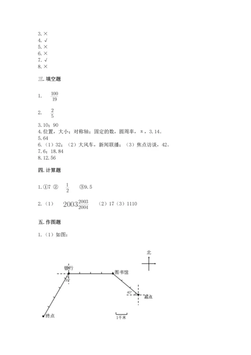 小学六年级上册数学期末测试卷附答案（研优卷）.docx