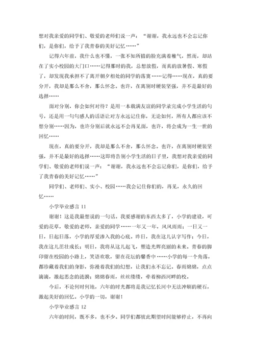 小学毕业感言.docx