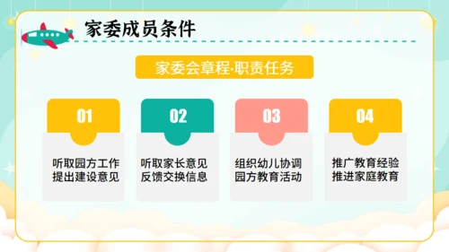 幼儿园家委会家庭教育通用PPT模板