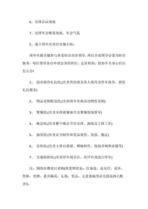 深圳公司周年庆典专业策划公司周年庆活动完整专业策划专项方案.docx