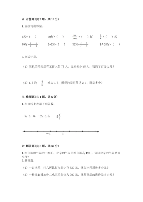 小学六年级下册数学期末卷附答案（达标题）.docx