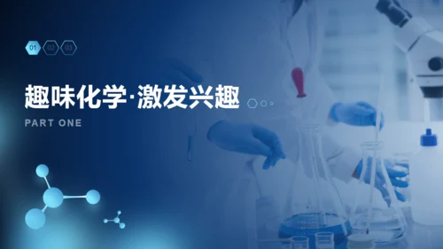 分子吧放大镜化学研究实验室社团通用PPT模板