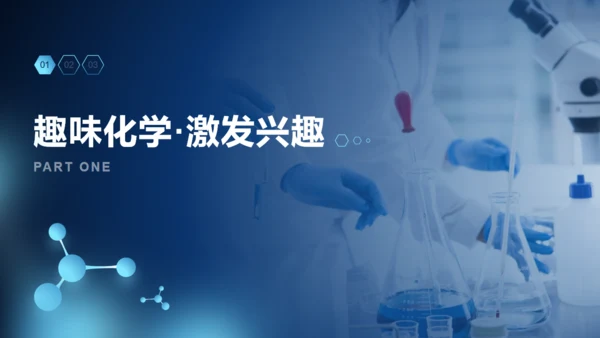 分子吧放大镜化学研究实验室社团通用PPT模板