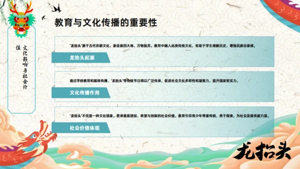 二月二龙抬头传统节日课件通用PPT模板