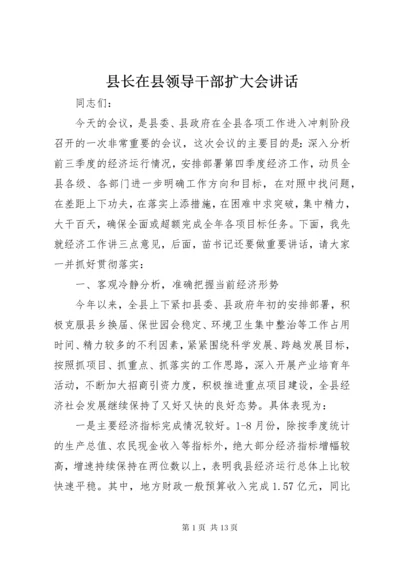 县长在县领导干部扩大会致辞.docx