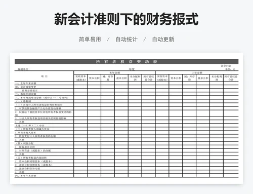 新会计准则下的财务报式