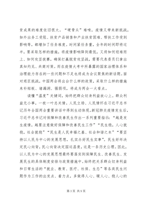 学习两会精神有感5篇.docx