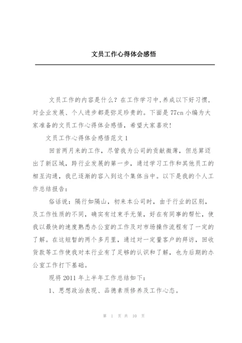 文员工作心得体会感悟.docx
