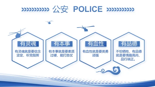 蓝色大气公安年终工作总结汇报PPT